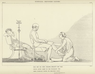 Euryclea discovers Ulysses by John Flaxman